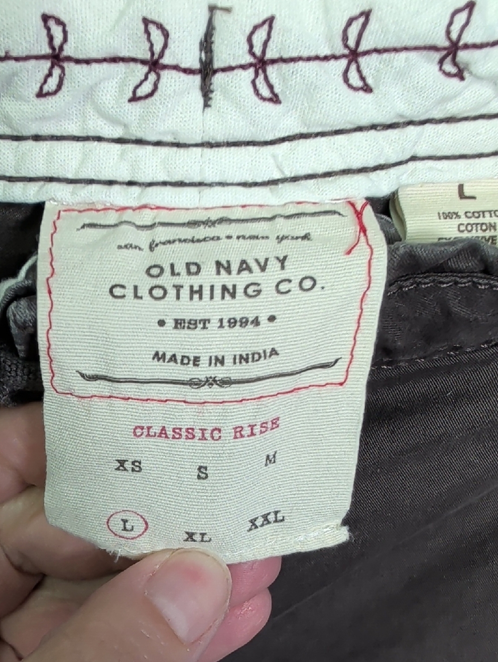 Ladies Old Navy Large Cotton Pants L Brown Trousers 2007 - Picture 2 of 11